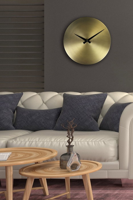 Wallity Reloj de Pared Decorativo de Metal Dorado y Negro Wallity Reloj de Pared Decorativo de Metal Dorado y Negro